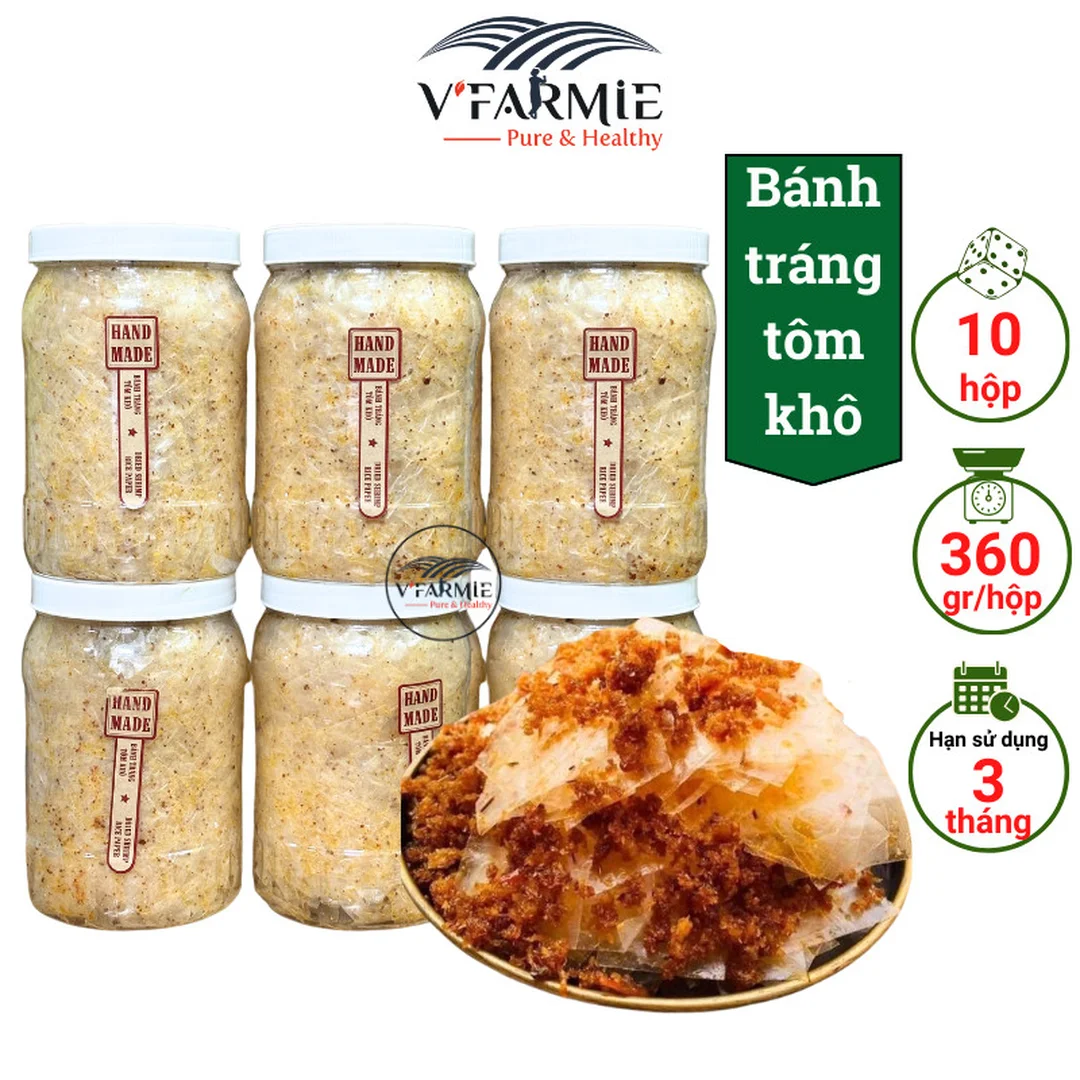 Bánh tráng bình bóng đóng gói giao món