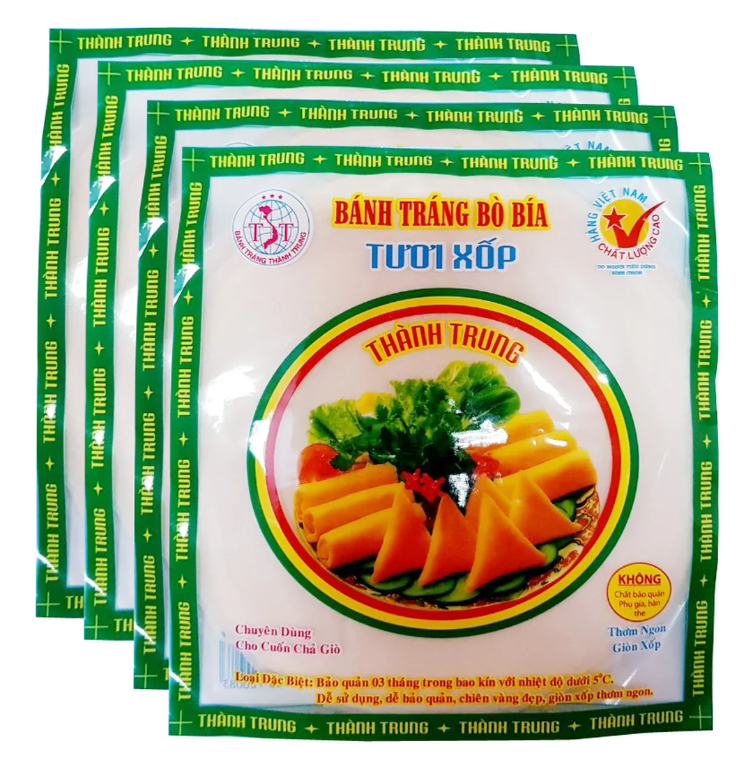 bánh tráng bò bía tươi có thể dùng cuốn chả giò mini