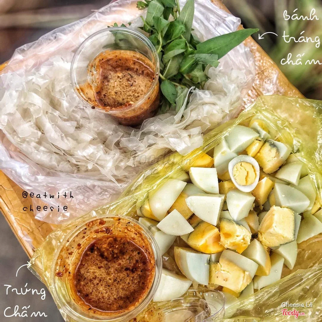 bánh tráng chấm cô gánh đóng gói tiện đặt giao món