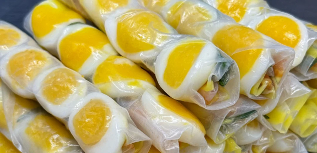 bánh tráng cô bé món cuốn trứng dẻo