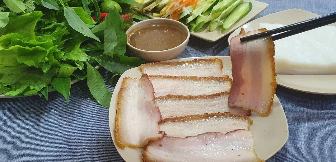 bánh tráng cuốn thịt heo hoàng bèo đóng gói đặt giao món