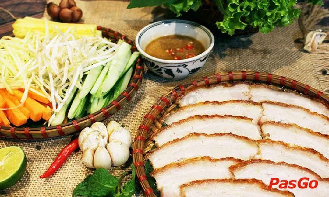 bánh tráng cuốn thịt heo phú cường phần cuốn heo quay