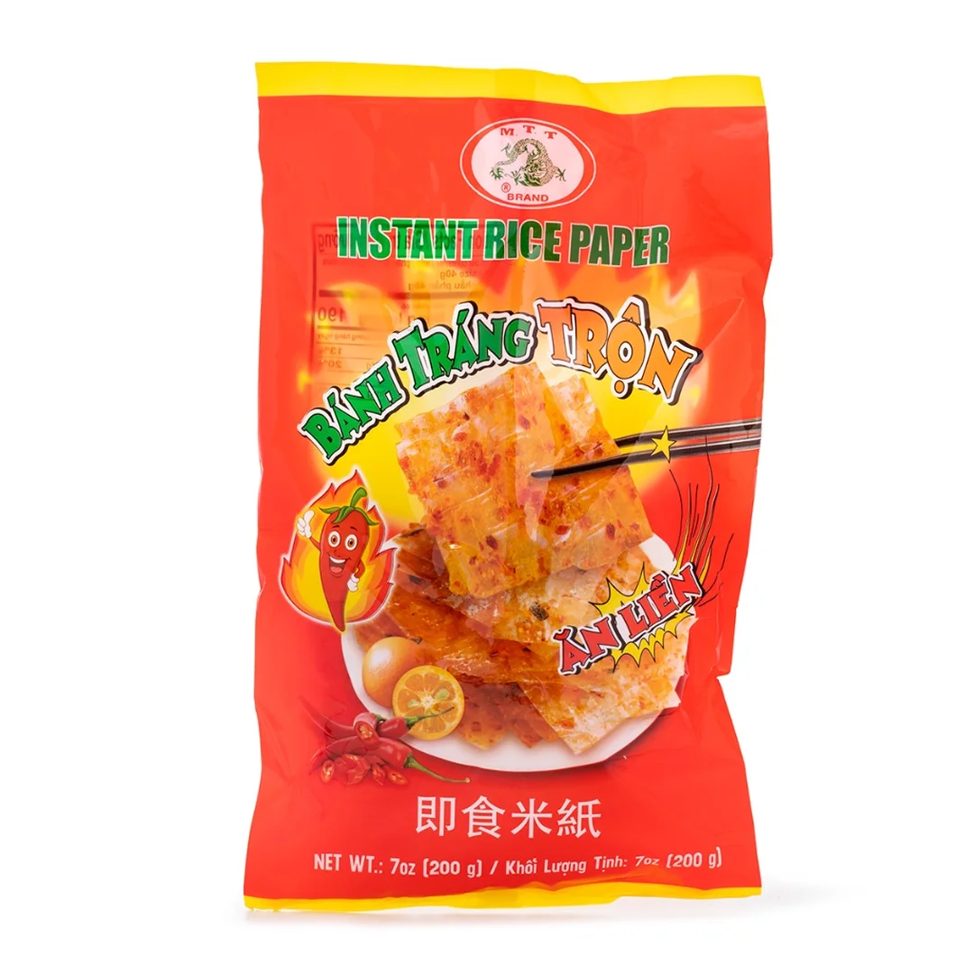 bánh tráng dùng cho món trộn ăn liền