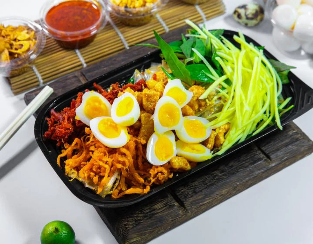 bánh tráng ghiền món ăn vặt đóng gói tiện mang đi