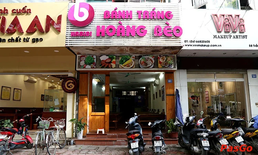 bánh tráng hoàng bèo không gian phục vụ nhóm khách
