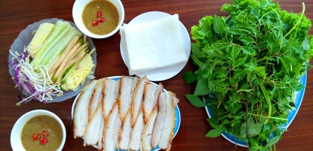 bánh tráng hoàng bèo phần ăn giao món trên ứng dụng