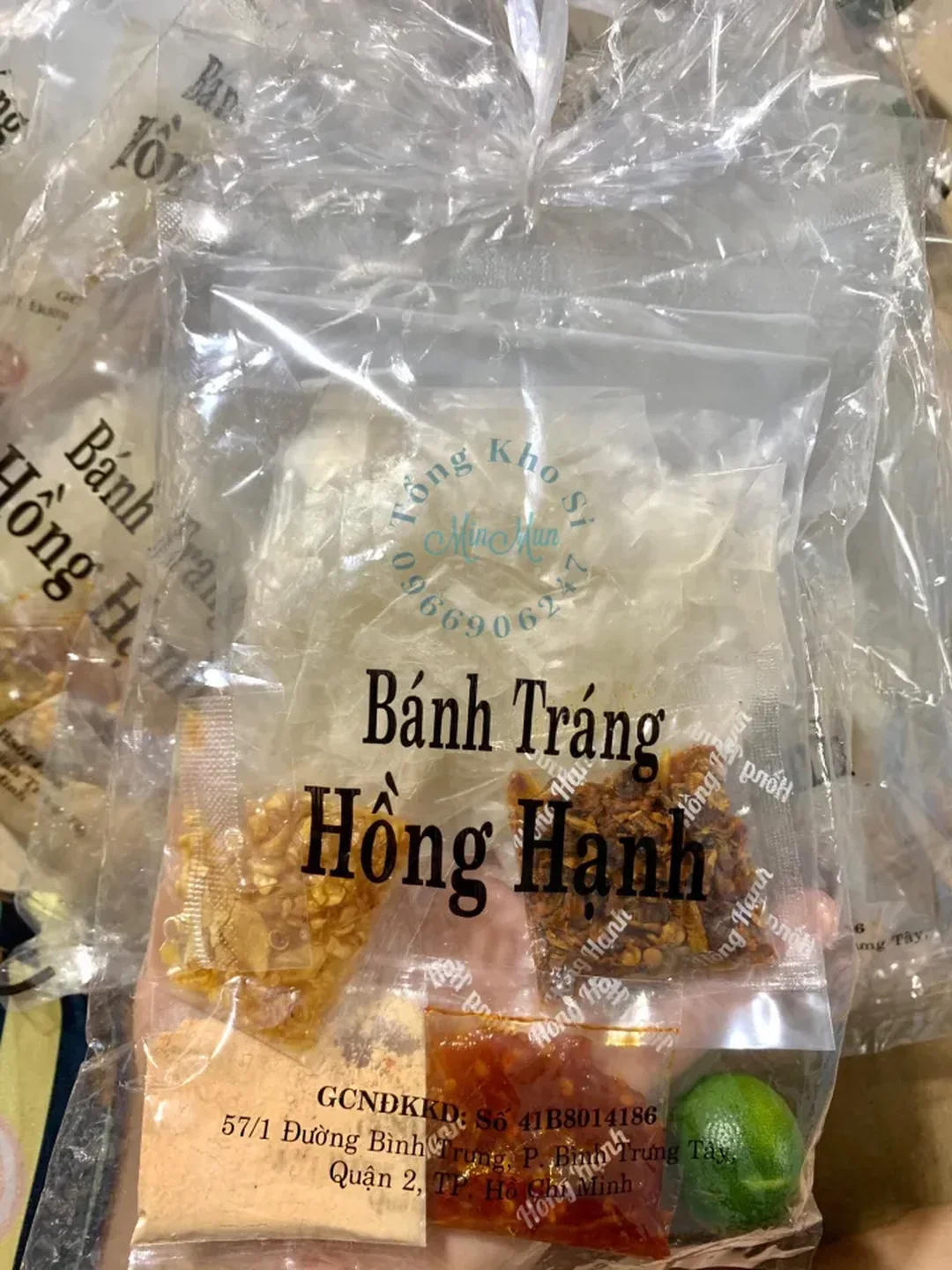 bánh tráng hồng hạnh túi lớn phù hợp mua combo