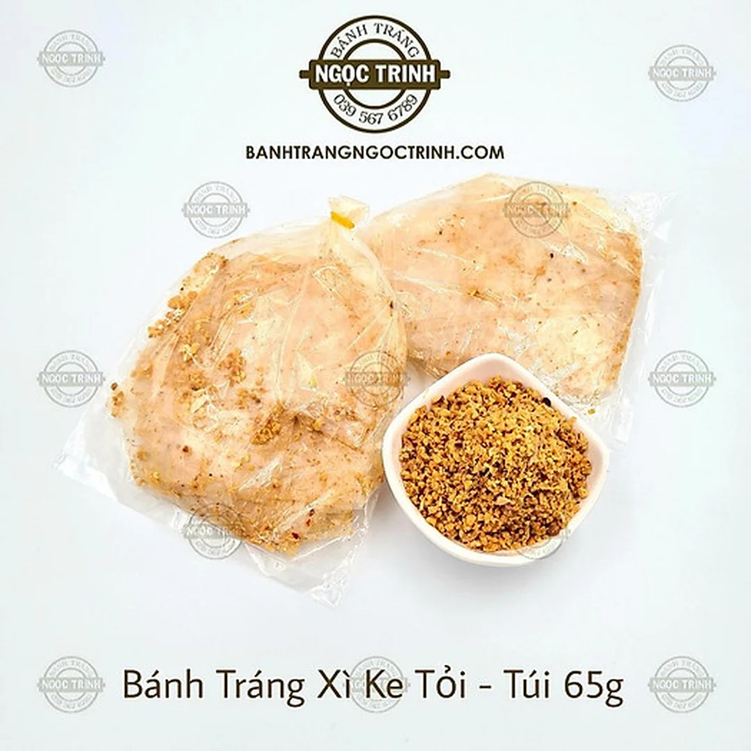 bánh tráng ngọc trinh đóng túi cho người mua online