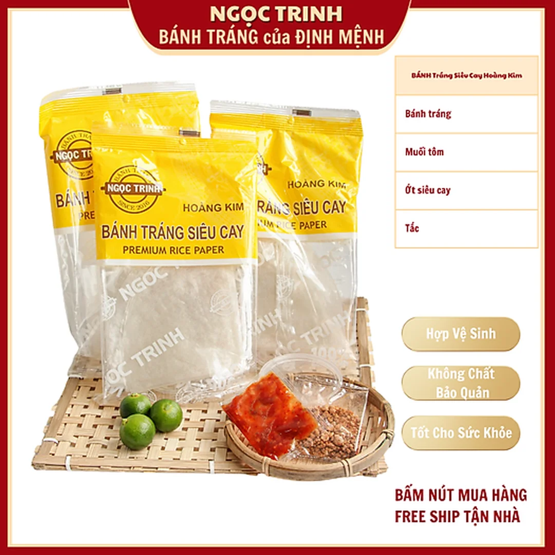 bánh tráng ngọc trinh trên sàn thương mại điện tử