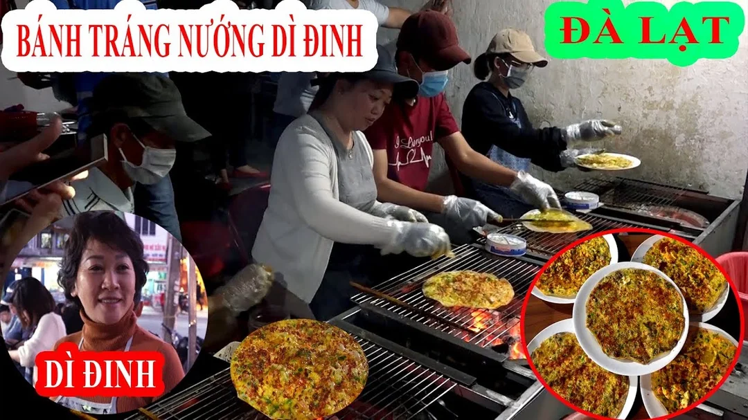 bánh tráng nướng dì nguyệt ăn nóng sau khi nướng