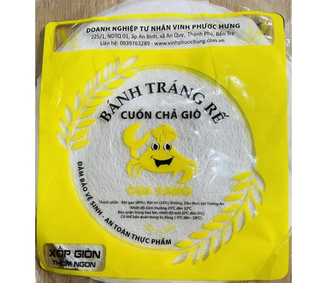 bánh tráng rế thành phẩm dùng làm chả giò rế