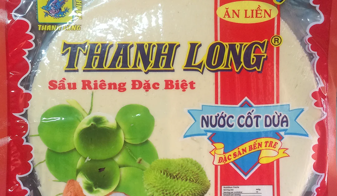 bánh tráng sữa đóng gói đặc sản miền Tây