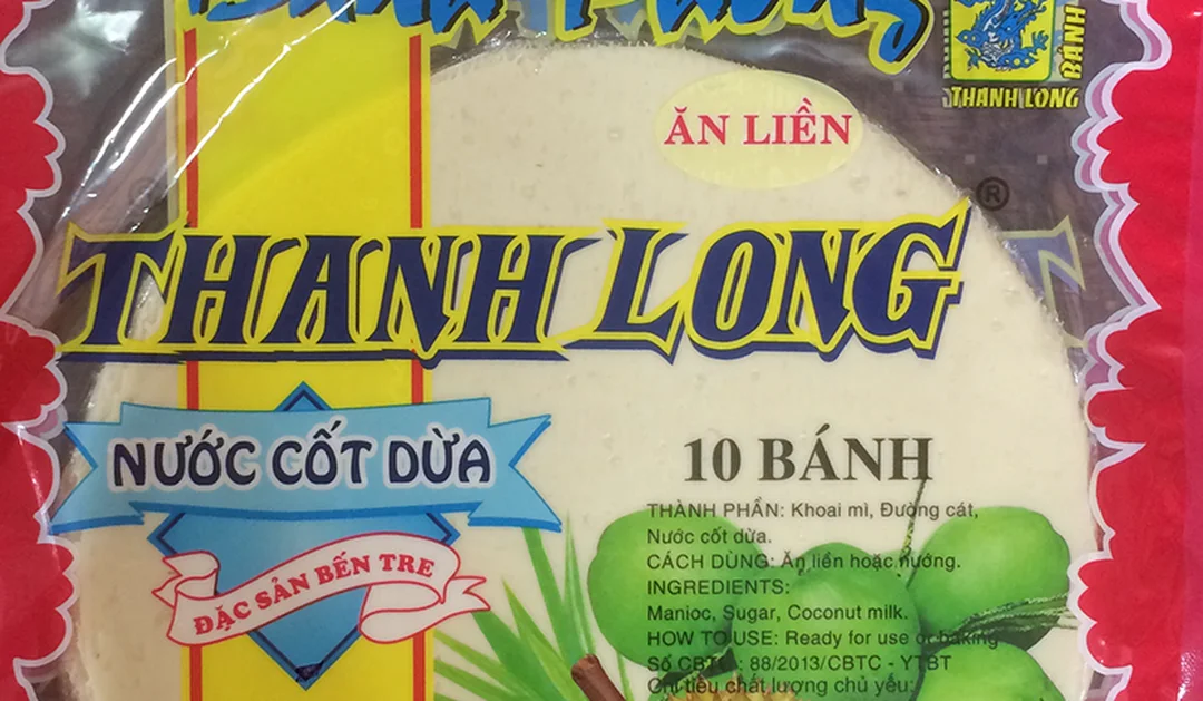 bánh tráng sữa lá dứa và sầu riêng nhiều hương vị