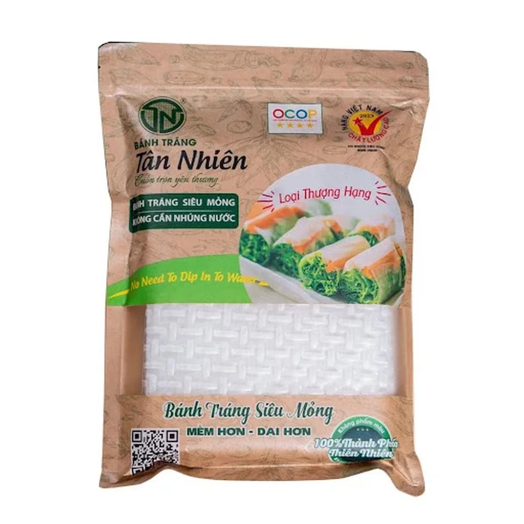 bánh tráng tân nhiên không cần nhúng nước dùng ngay khi cuốn