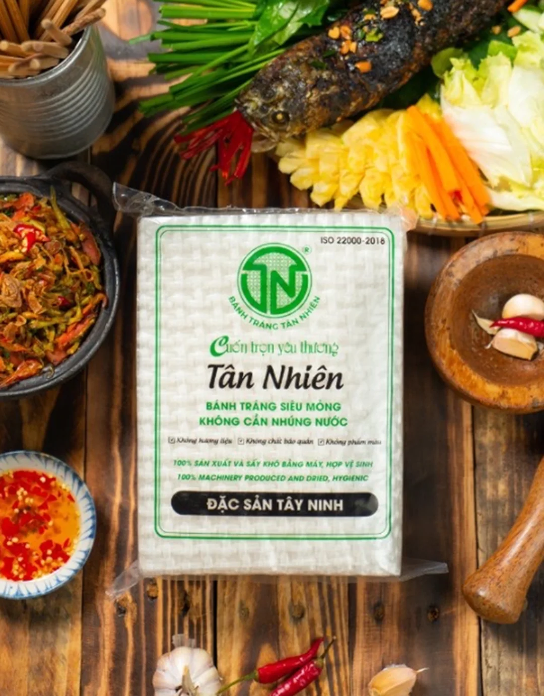 bánh tráng tân nhiên nguyên liệu làm món cuốn tại nhà