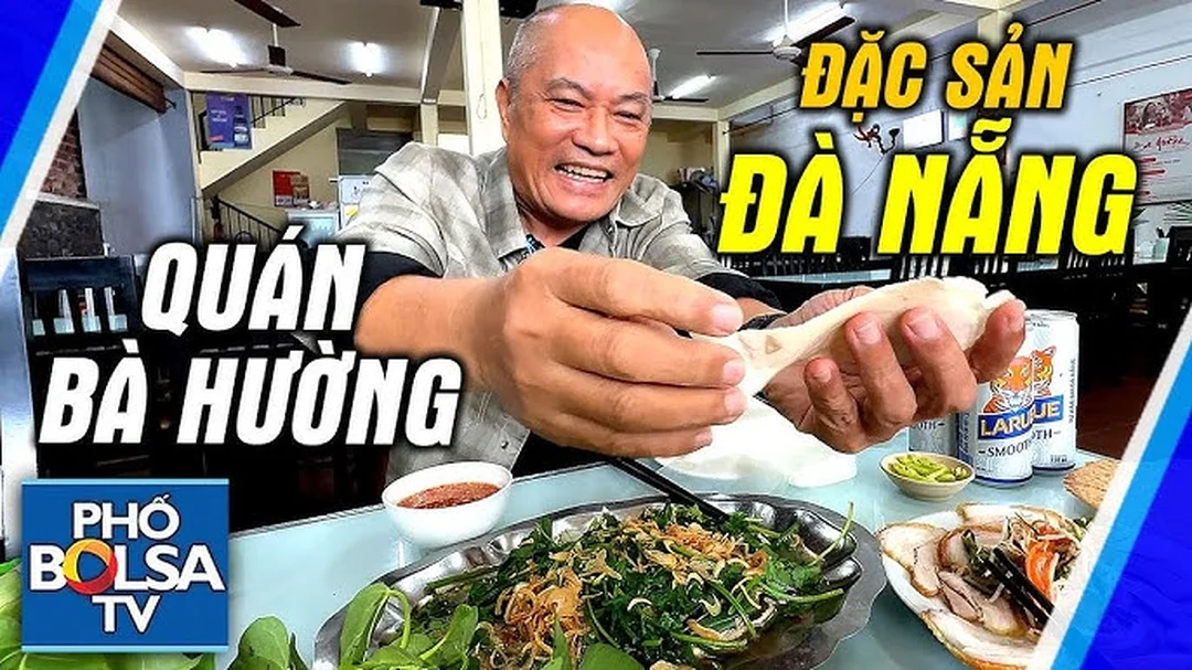bánh tráng thịt heo bà hường trong video trải nghiệm