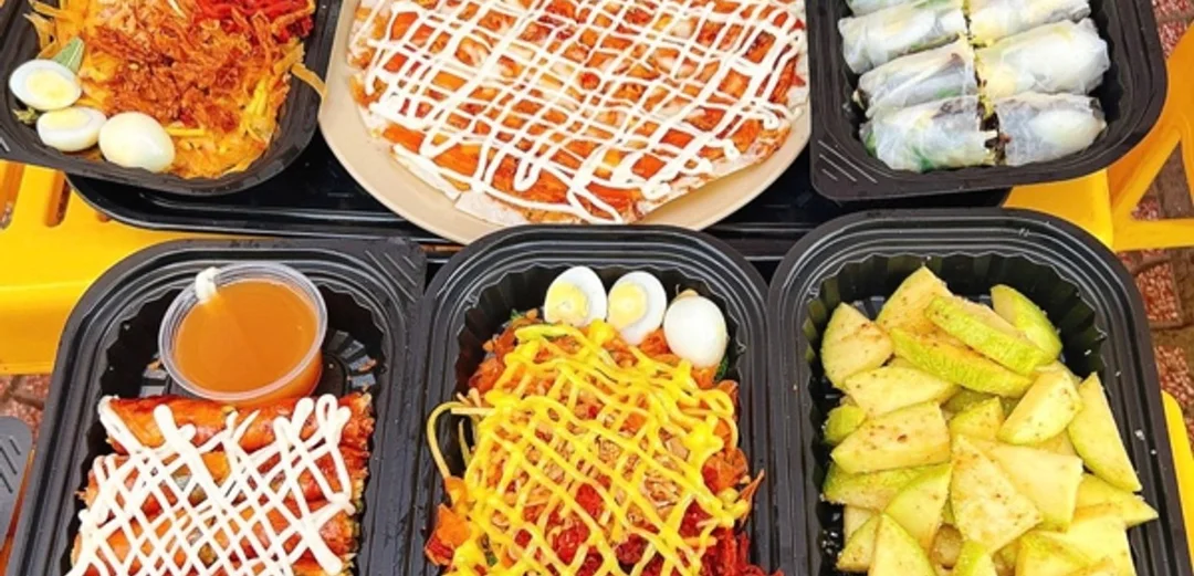 bánh tráng thu hương menu món ăn vặt Sài Gòn