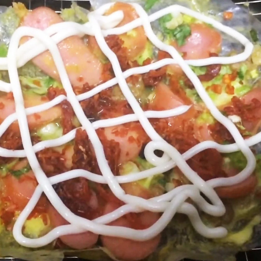 cách làm bánh tráng nướng thành phẩm có sốt mayonnaise và tương ớt