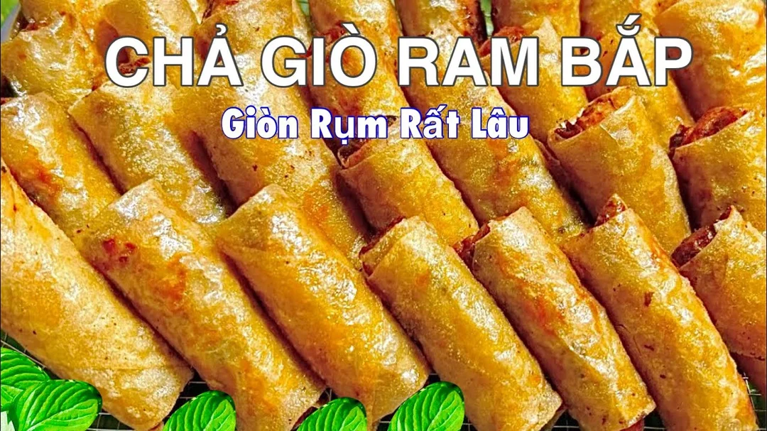chả giò cuốn bánh tráng cần chiên đúng nhiệt để vỏ không mềm