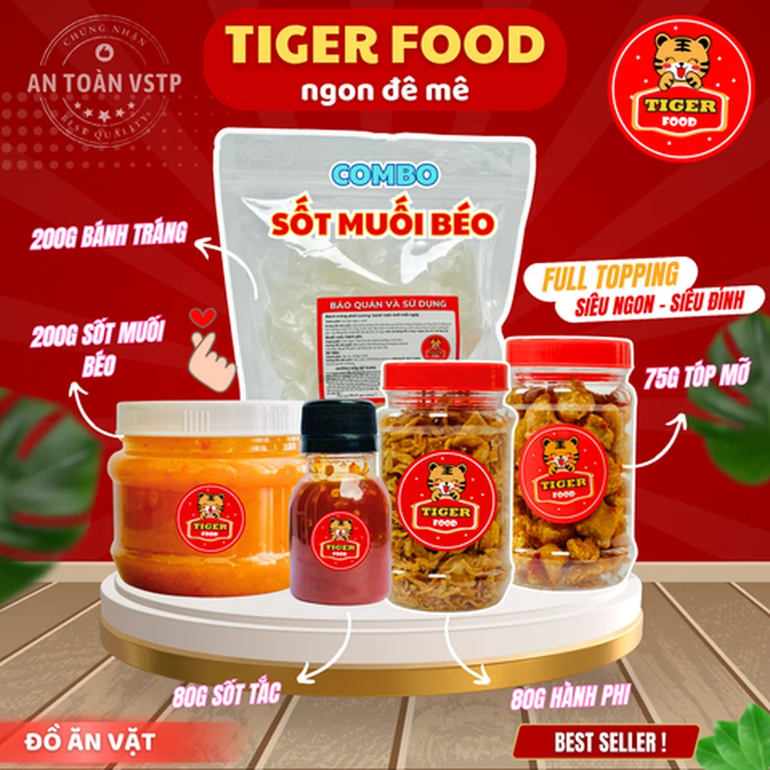 combo bánh tráng muối với tắc, sa tế và topping
