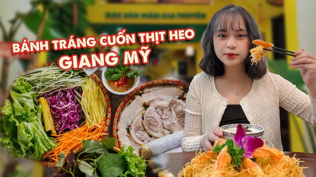 Review bánh tráng cuốn thịt heo Giang Mỹ tại Hà Nội