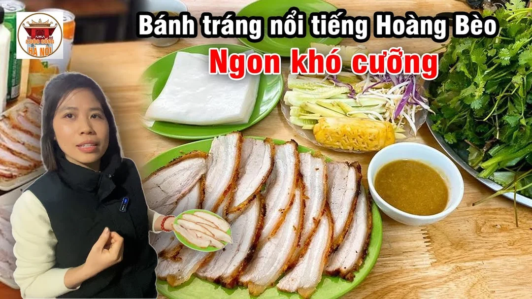 Video bánh tráng cuốn thịt heo Hoàng Bèo