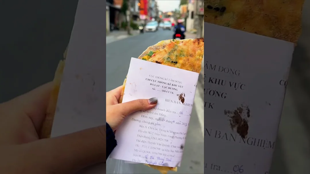 Video bánh tráng nướng Đà Lạt nướng than thực tế