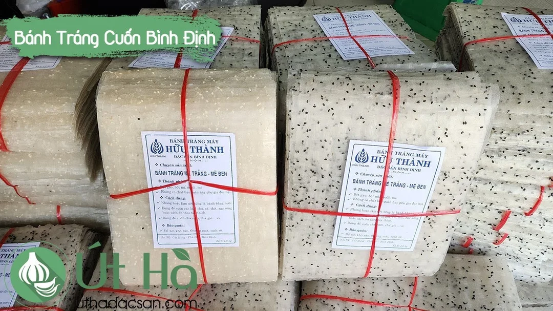 Video hướng dẫn bánh tráng cuốn mè đen Bình Định