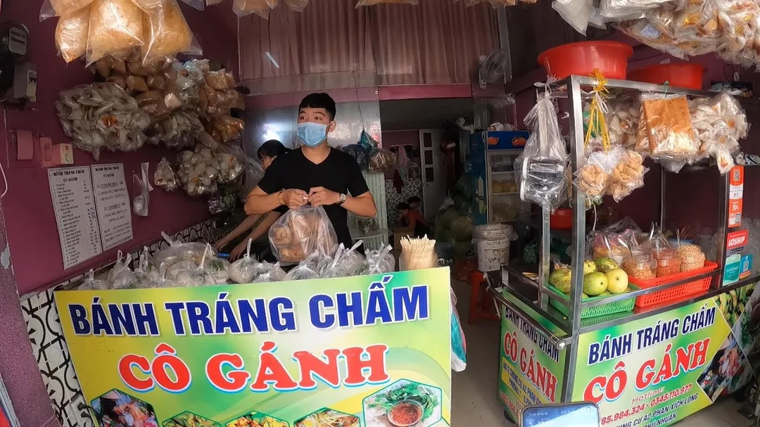 Video review bánh tráng chấm Cô Gánh Phan Xích Long