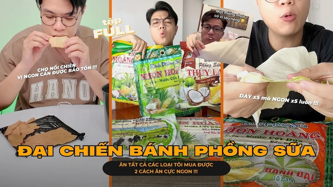 Video review các loại bánh phồng sữa miền Tây